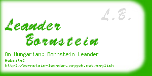 leander bornstein business card